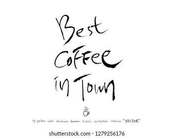 Cafe poster / Sketchy coffee illustration - vector