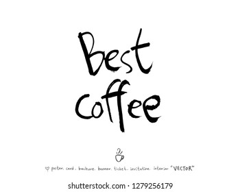 Cafe poster / Sketchy coffee illustration - vector