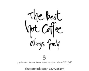 Cafe poster / Sketchy coffee illustration - vector