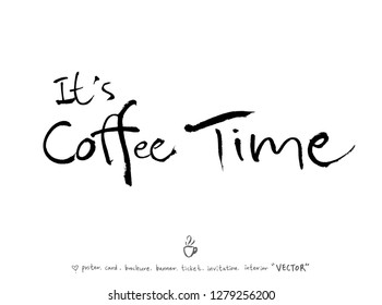 Cafe poster / Sketchy coffee illustration - vector