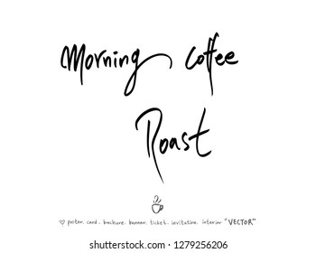 Cafe poster / Sketchy coffee illustration - vector