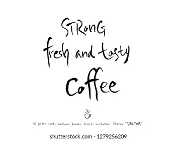 Cafe poster / Sketchy coffee illustration - vector