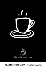 Cafe poster / Sketchy coffee illustration - vector