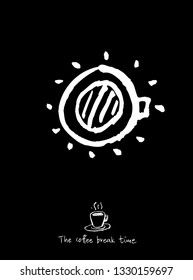 Cafe poster / Sketchy coffee illustration - vector