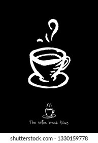 Cafe poster / Sketchy coffee illustration - vector