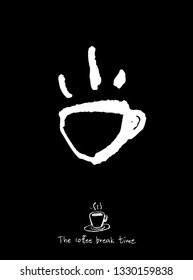 Cafe poster / Sketchy coffee illustration - vector