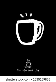 Cafe poster / Sketchy coffee illustration - vector