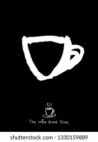 Cafe poster / Sketchy coffee illustration - vector