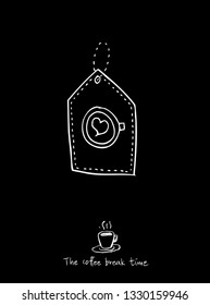 Cafe poster / Sketchy coffee illustration - vector