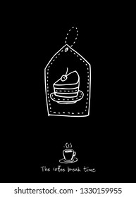 Cafe poster / Sketchy coffee illustration - vector