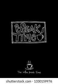 Cafe poster / Sketchy coffee illustration - vector