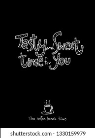 Cafe poster / Sketchy coffee illustration - vector