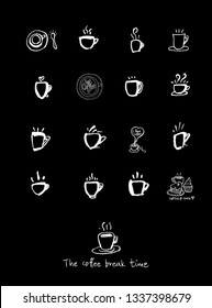 Cafe poster / Sketchy coffee illustration - vector