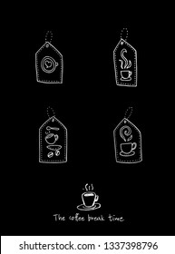 Cafe poster / Sketchy coffee illustration - vector
