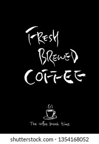 Cafe poster / Sketchy coffee illustration - vector