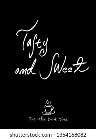 Cafe poster / Sketchy coffee illustration - vector