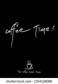 Cafe poster / Sketchy coffee illustration - vector