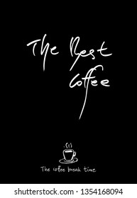Cafe poster / Sketchy coffee illustration - vector