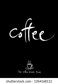 Cafe poster / Sketchy coffee illustration - vector