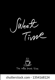 Cafe poster / Sketchy coffee illustration - vector