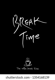 Cafe poster / Sketchy coffee illustration - vector