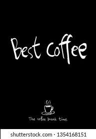 Cafe poster / Sketchy coffee illustration - vector