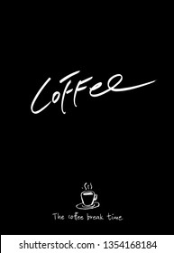 Cafe poster / Sketchy coffee illustration - vector