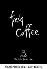 Cafe poster / Sketchy coffee illustration - vector