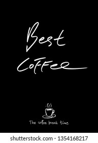 Cafe poster / Sketchy coffee illustration - vector