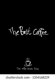 Cafe poster / Sketchy coffee illustration - vector