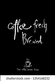 Cafe poster / Sketchy coffee illustration - vector