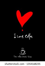 Cafe poster / Sketchy coffee illustration - vector