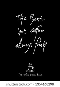 Cafe poster / Sketchy coffee illustration - vector