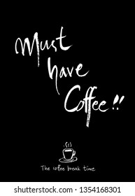 Cafe poster / Sketchy coffee illustration - vector