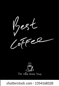 Cafe poster / Sketchy coffee illustration - vector