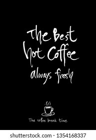 Cafe poster / Sketchy coffee illustration - vector