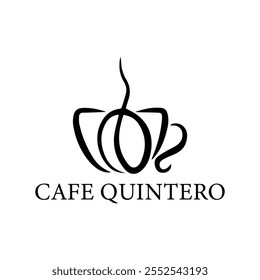 Cafe quintero vector logo design