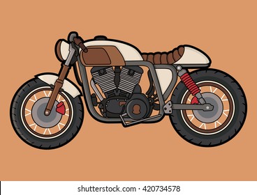 Cafe Race Motor Vector