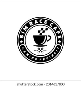 cafe race simulator logo design inspiration