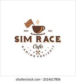 cafe race simulator logo design inspiration