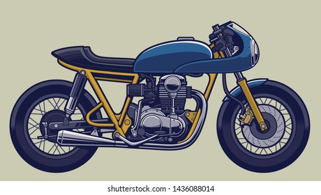 Cafe Racer bike vector for logo/design elements