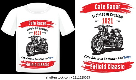 Diseño de camisetas clásicas Cafe Racer 