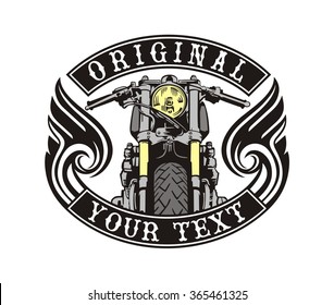 cafe racer emblem wings