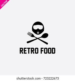 cafe racer food logo design. vintage design logotype