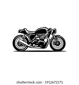 Cafe racer motor bike vector isolated