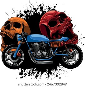 Cafe racer motor bike vector illustration design