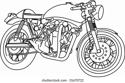 Cafe racer motorbike.