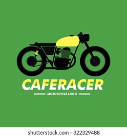 cafe racer motorcycle logo you can change with your text