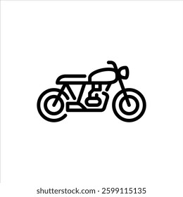 cafe racer motorcycle outline style icon. motorcycle line style illustration.
