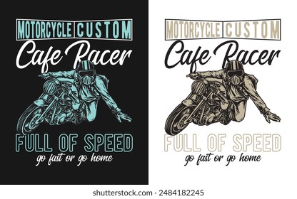 Cafe Racer Motorcycle T-shirt design [Bike T-shirt]